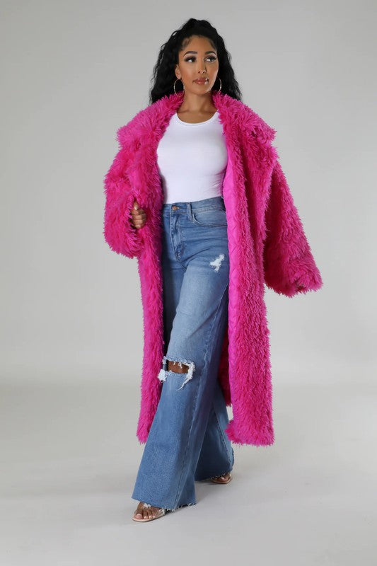 ATHINA Faux Fur Fuzzy Teddy Coat in 2 Colors