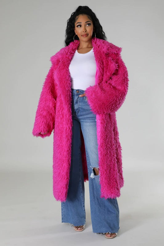 ATHINA Faux Fur Fuzzy Teddy Coat in 2 Colors