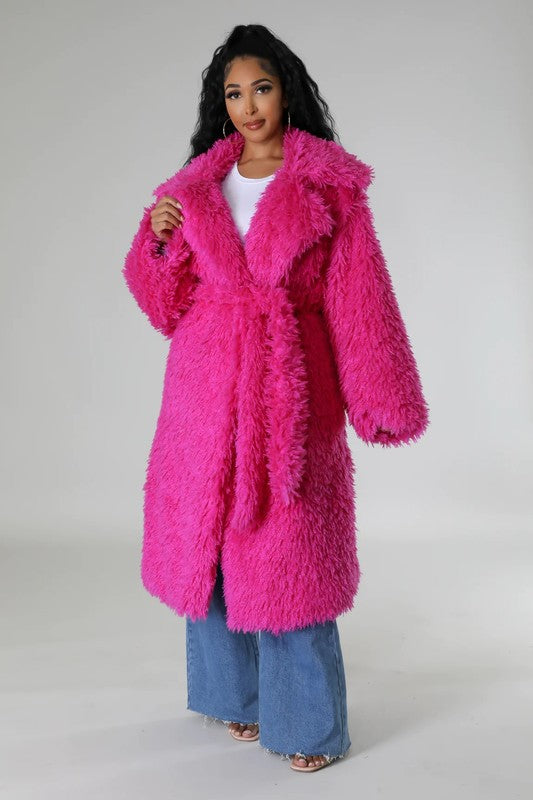 ATHINA Faux Fur Fuzzy Teddy Coat in 2 Colors