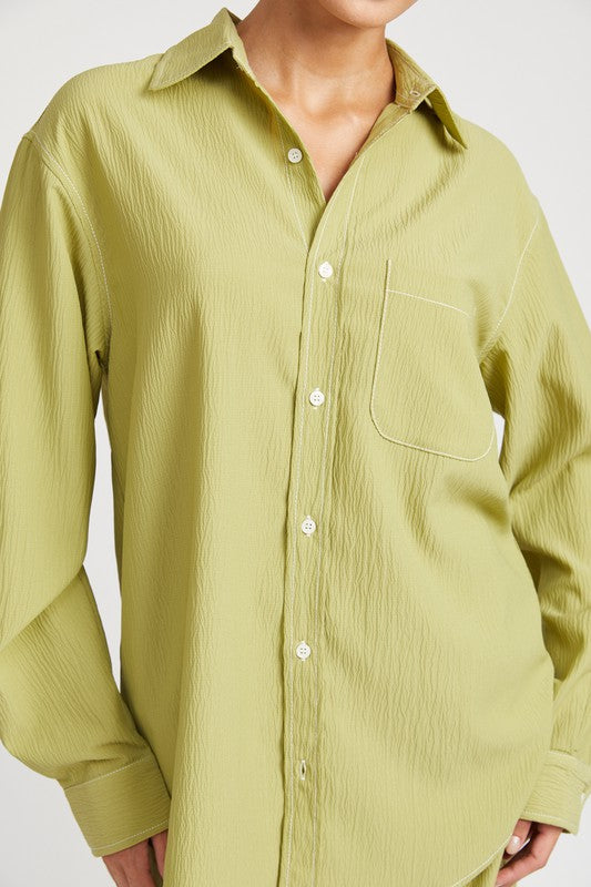 EMORY PARK CONTRAST STITCH BUTTON DOWN SHIRT