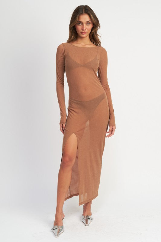 EMORY PARK GLITTER MESH MAXI DRESS IN 2 COLORS