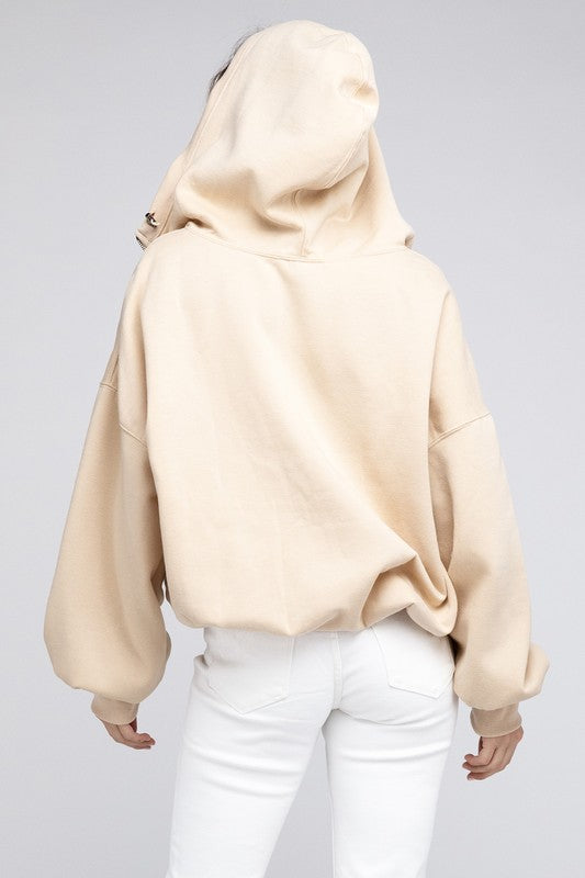 BiBi Oversized Half Zip Hoodie Sweatshirt in 4 Colors - Only Extra Large Available