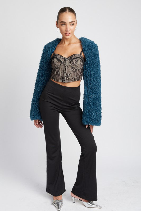 EMORY PARK FAUX FUR BOLERO JACKET