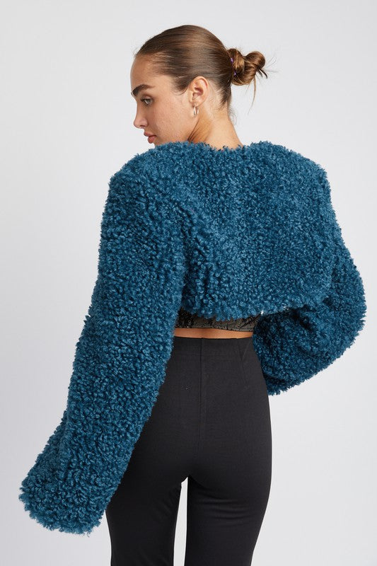 EMORY PARK FAUX FUR BOLERO JACKET