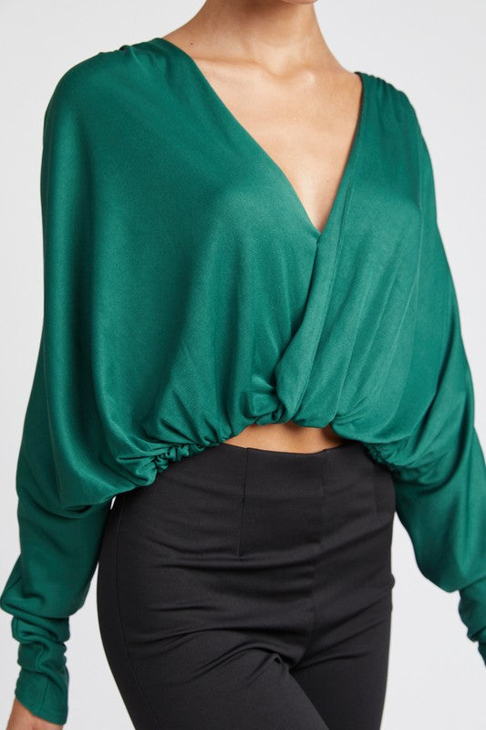 EMORY PARK DOLMAN TWIST FRONT TOP IN 2 COLORS