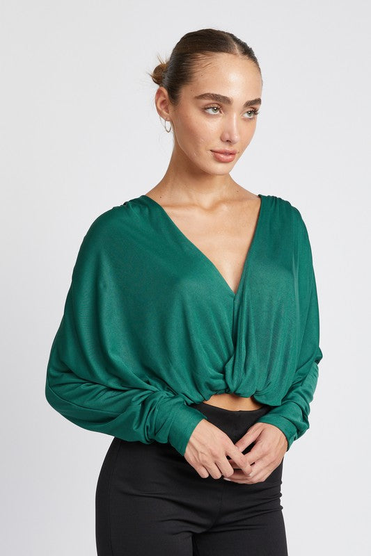 EMORY PARK DOLMAN TWIST FRONT TOP IN 2 COLORS