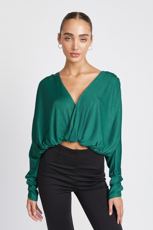 EMORY PARK DOLMAN TWIST FRONT TOP IN 2 COLORS