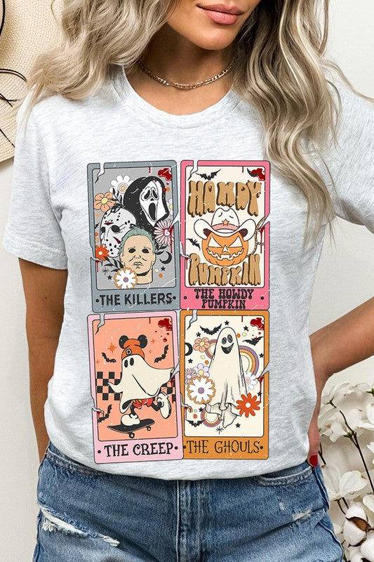 Color Bear Unisex Halloween Tarot Cards Short Sleeve Graphic Tee in 20 Colors