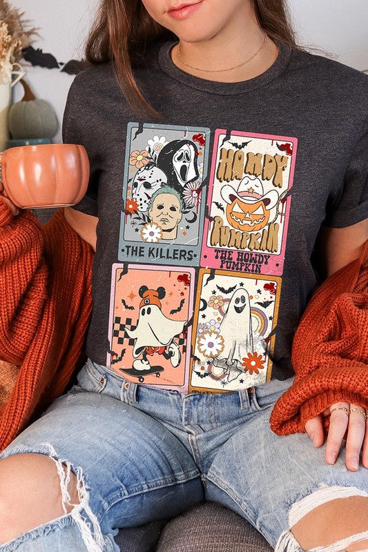 Color Bear Unisex Halloween Tarot Cards Short Sleeve Graphic Tee in 20 Colors