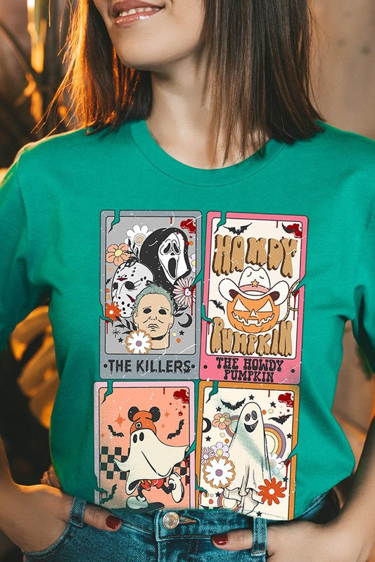 Color Bear Unisex Halloween Tarot Cards Short Sleeve Graphic Tee in 20 Colors