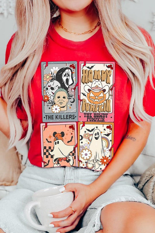 Color Bear Unisex Halloween Tarot Cards Short Sleeve Graphic Tee in 20 Colors