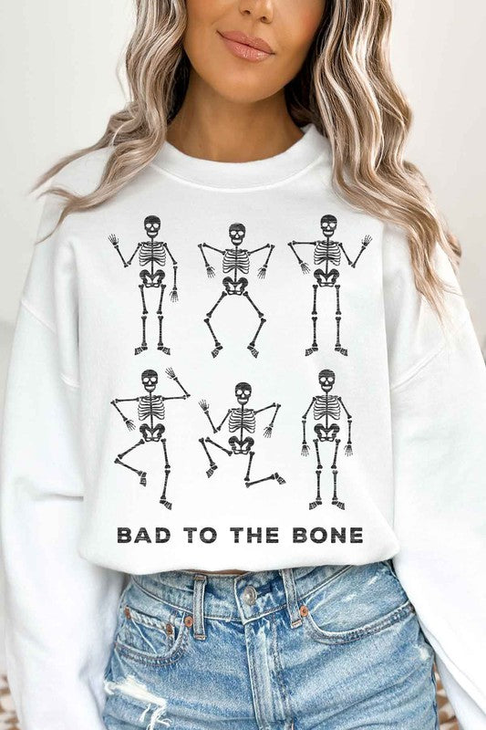 Rosemead Los Angeles Co Bad to the Bone Oversized Graphic Sweatshirt in 4 Colors