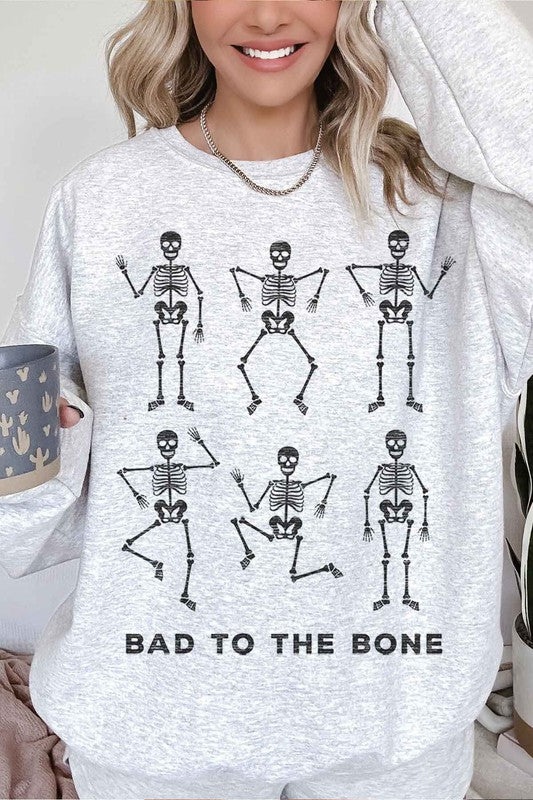 Rosemead Los Angeles Co Bad to the Bone Oversized Graphic Sweatshirt in 4 Colors