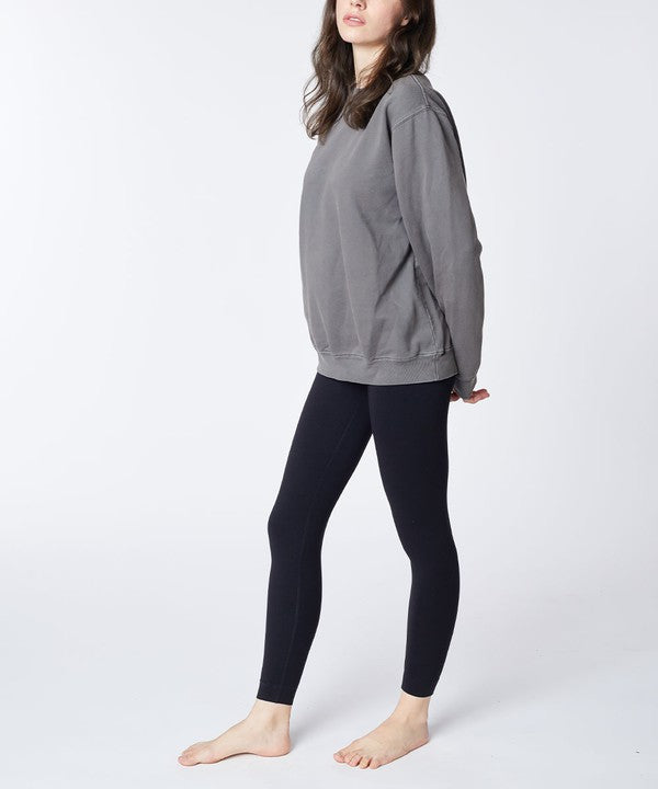 Studio Ko Genderless Garment Dyed Cotton Pullover Sweatshirt in 3 Colors