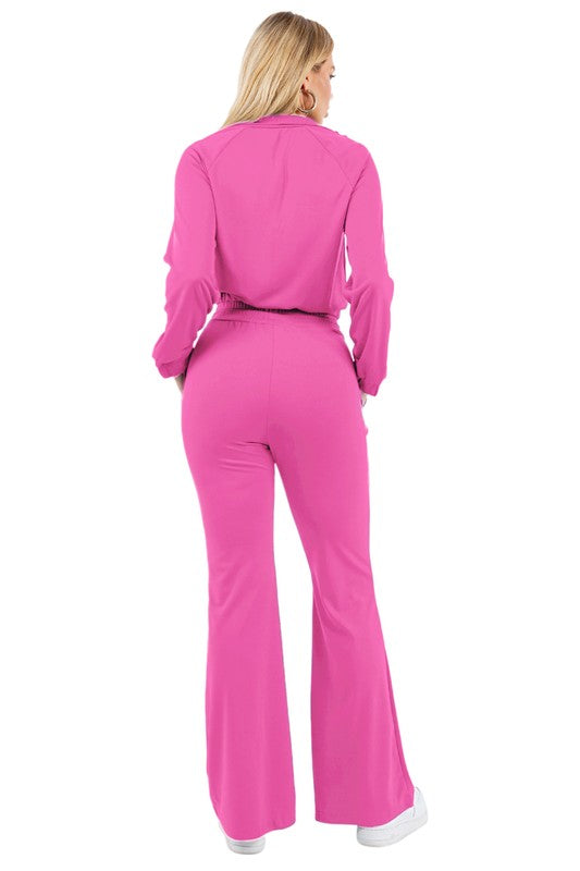 BY CLAUDE TWO PIECE ZIP JACKET AND PANTS LOUNGE SET