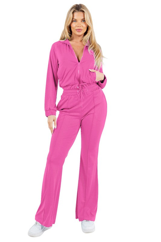 BY CLAUDE TWO PIECE ZIP JACKET AND PANTS LOUNGE SET