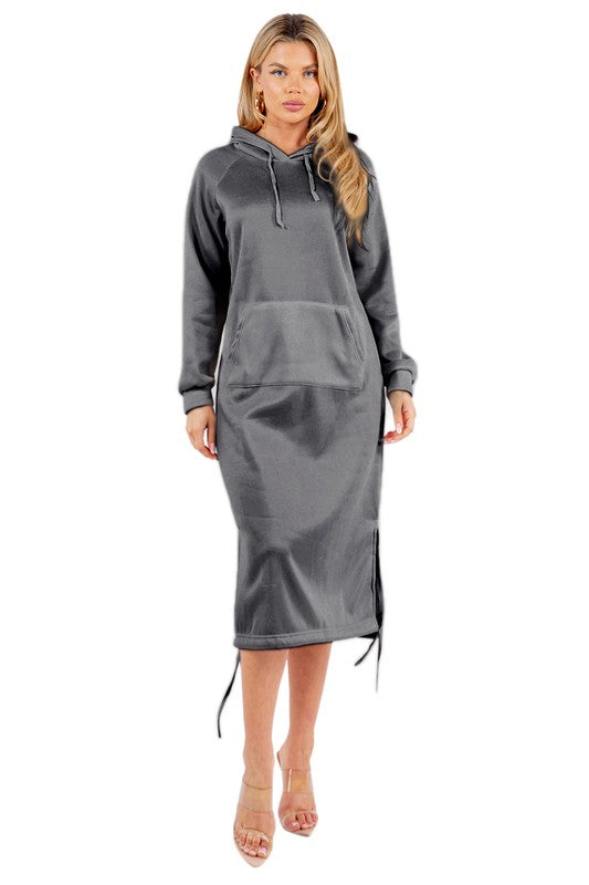 BY CLAUDE MAXI HOODIE DRESS