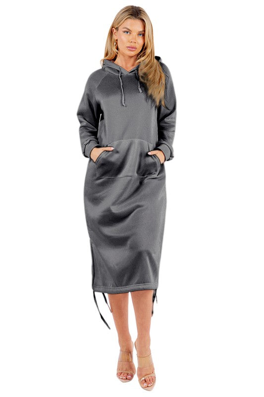 BY CLAUDE MAXI HOODIE DRESS