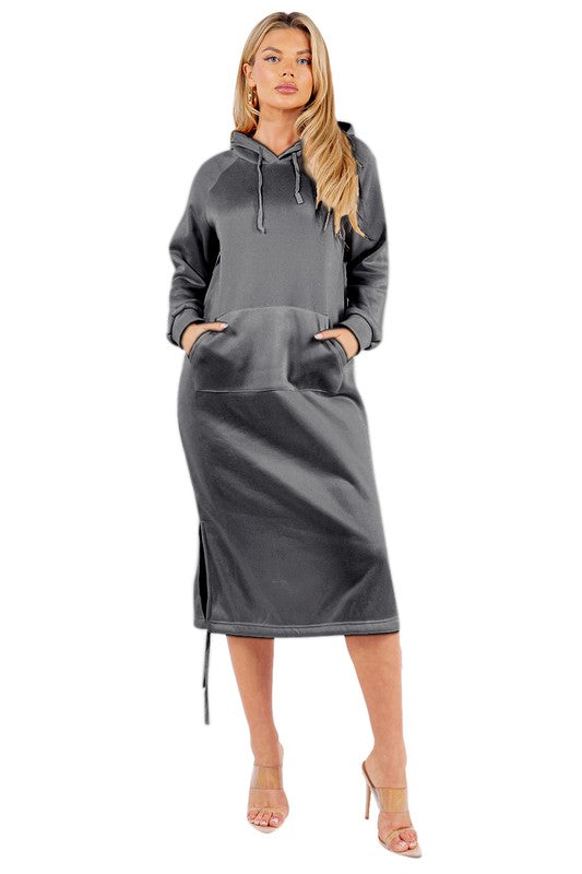 BY CLAUDE MAXI HOODIE DRESS