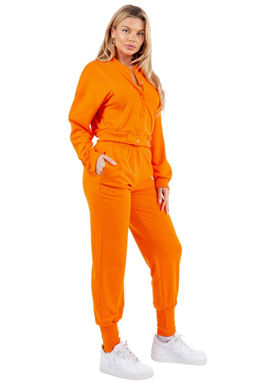 BY CLAUDE TWO PIECE ZIP JACKET AND PANTS LOUNGE SET