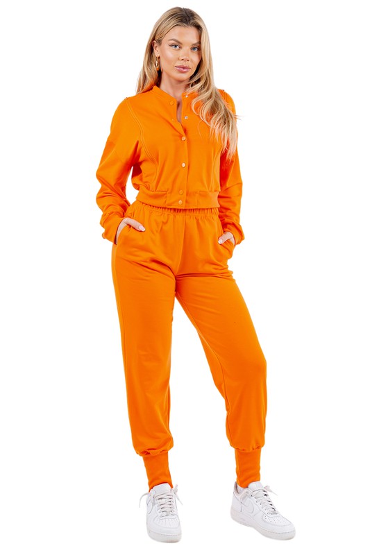 BY CLAUDE TWO PIECE ZIP JACKET AND PANTS LOUNGE SET