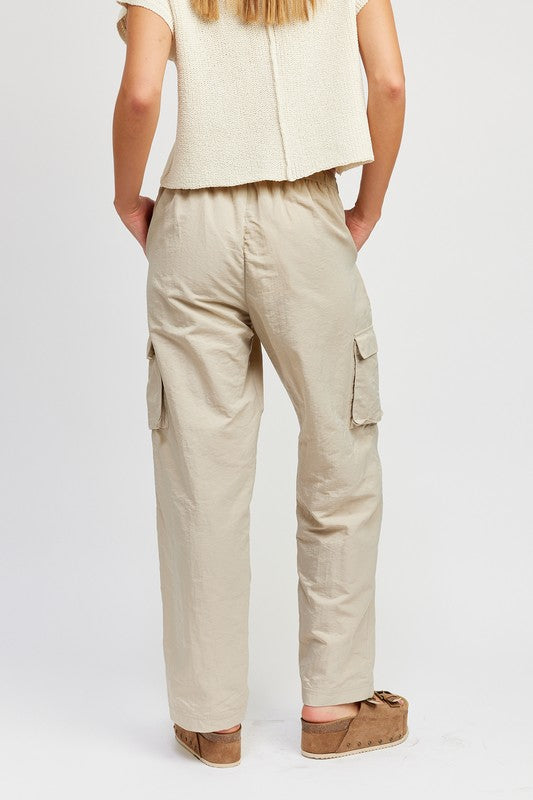 EMORY PARK STRAIGHT LEG PANTS WITH ELASTIC WAIST BAND IN 2 COLORS