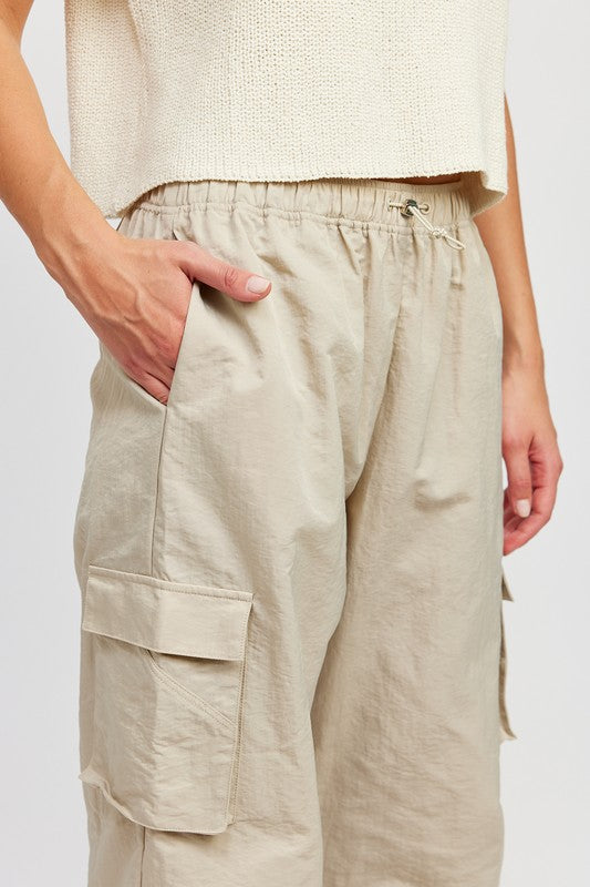 EMORY PARK STRAIGHT LEG PANTS WITH ELASTIC WAIST BAND IN 2 COLORS