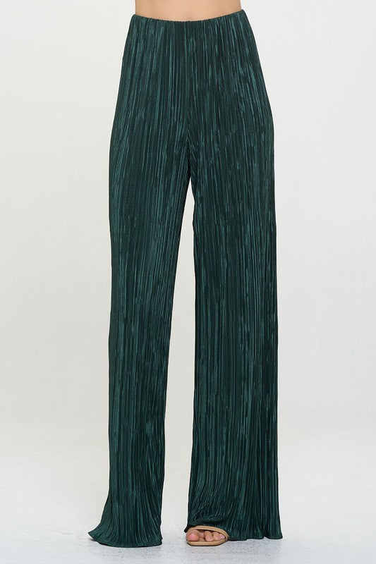 Renee C Plisse Straight Leg Pants