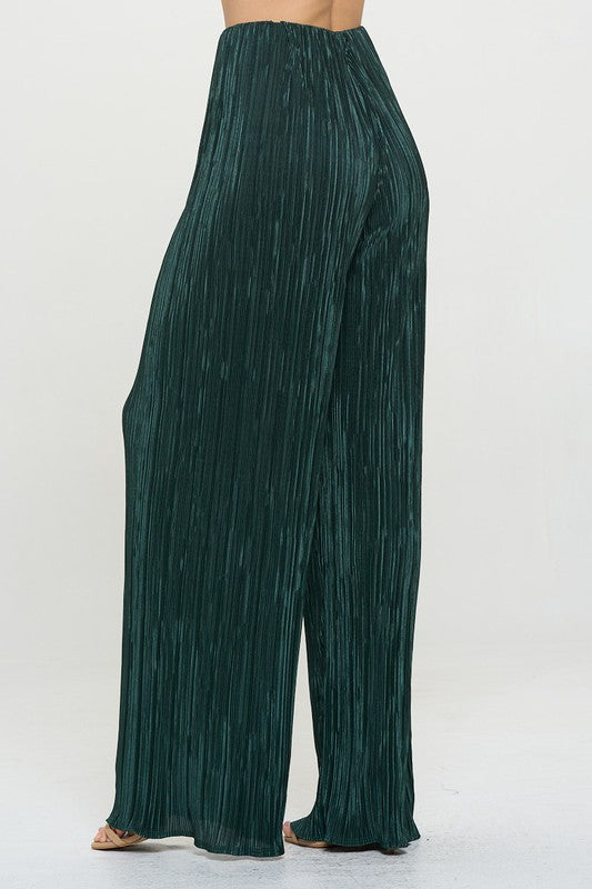 Renee C Plisse Straight Leg Pants