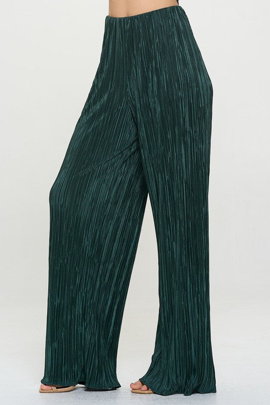 Renee C Plisse Straight Leg Pants