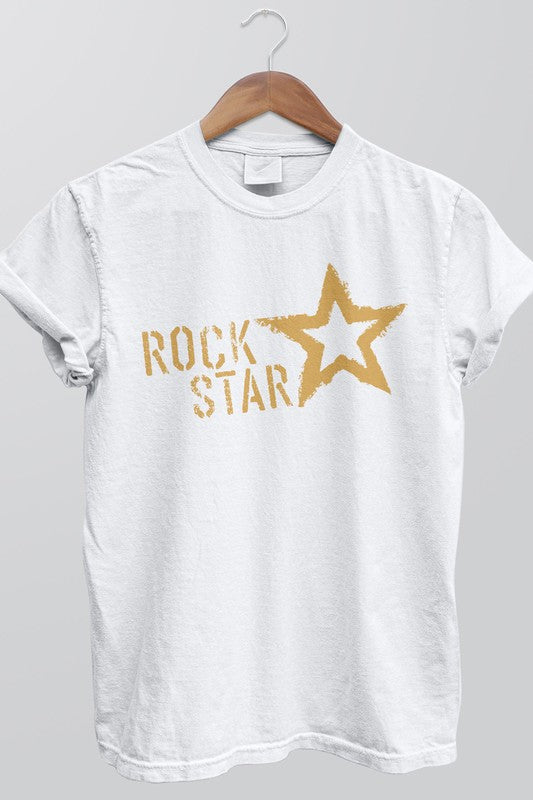 Rock Star Unisex Garment Dyed Graphic Tee in 3 Colors