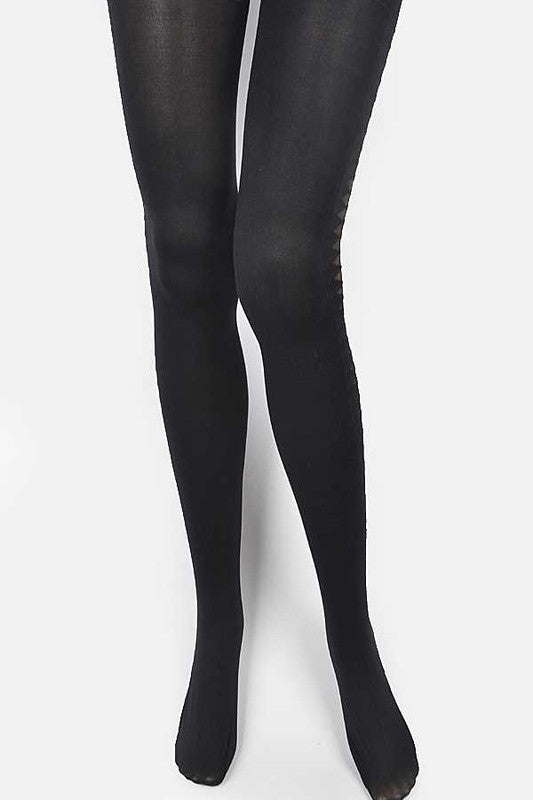 LA Jewelry Plaza Two Tone Designed Premium Tights