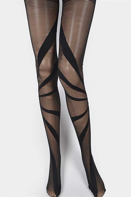 LA Jewelry Plaza Ribbon Designed Premium Tights