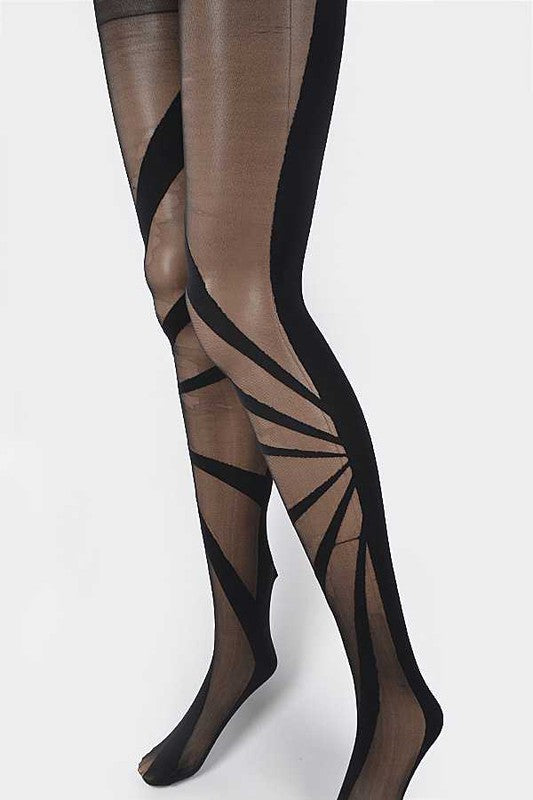 LA Jewelry Plaza Ribbon Designed Premium Tights