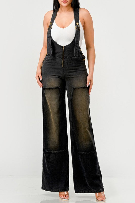 Athina Urban Noir Denim Overall Jeans in Black