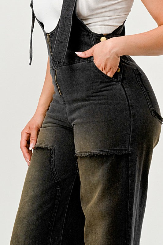 Athina Urban Noir Denim Overall Jeans in Black