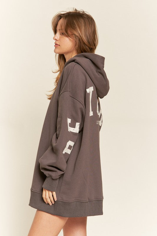 JADE BY JANE BE YOUR SELF OVERSIZED GRAPHIC SWEATSHIRT