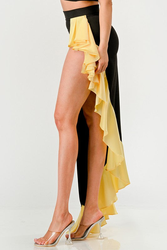 ATHINA Sunset Ruffle Glamour Gown