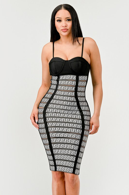 athina Maze Enigma Bodycon Cami Mini Dress