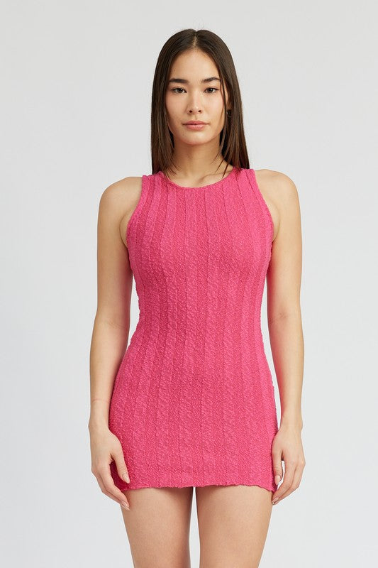 EMORY PARK FITTED SLEEVELESS MINI DRESS IN 2 COLORS