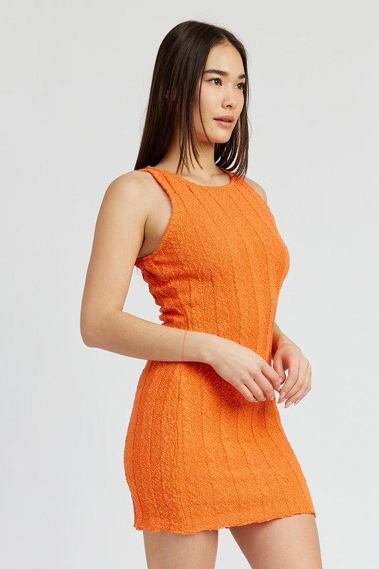 EMORY PARK FITTED SLEEVELESS MINI DRESS IN 2 COLORS