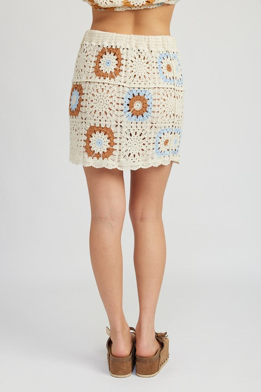 EMORY PARK HIGH RISE CROCHET MINI SKIRT