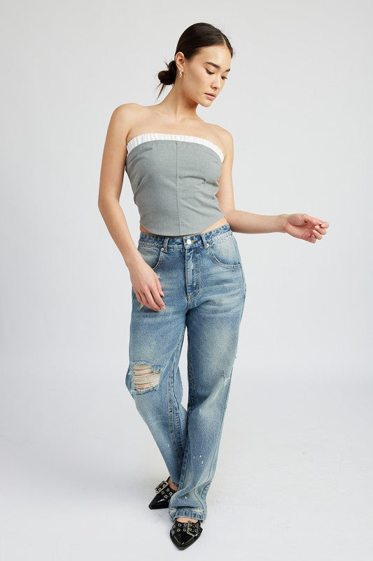 EMORY PARK CONTRAST TUBE TOP