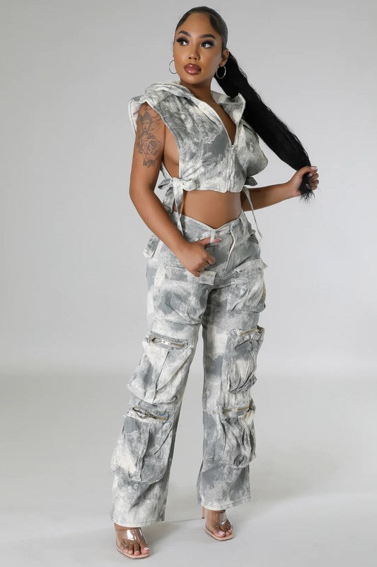 BY CLAUDE TWO PIECE VEST AND PANTS SET IN 2 COLORS