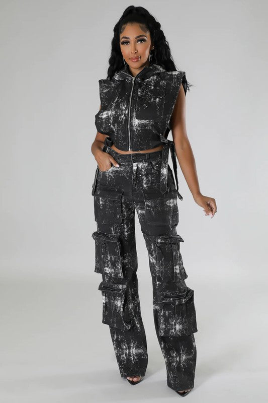 BY CLAUDE TWO PIECE VEST AND PANTS SET IN 2 COLORS