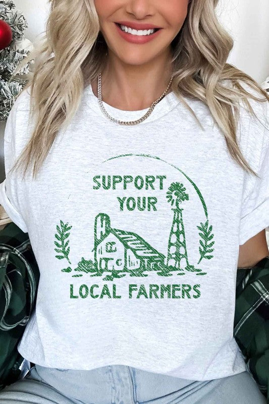 ROSEMEAD LOS ANGELES CO SUPPORT YOUR LOCAL FARMERS OVERSIZED GRAPHIC TEE IN 5 COLORS