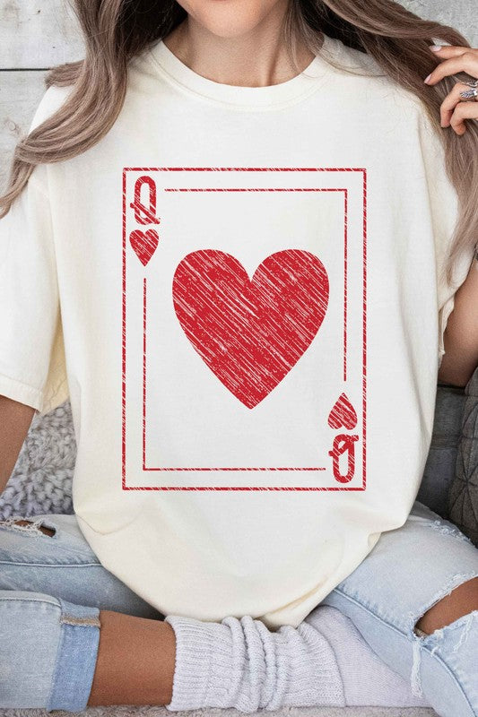 Alphia Queen Of Hearts Graphic Tee in 5 Colors