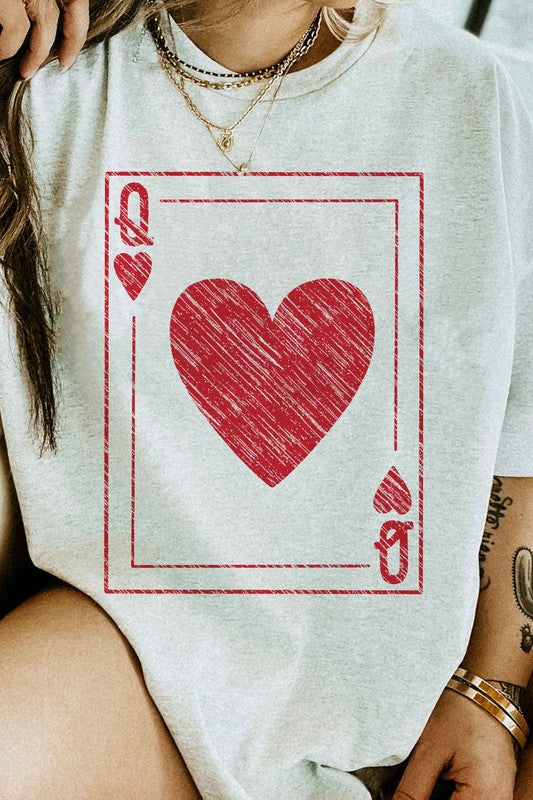 Alphia Queen Of Hearts Graphic Tee in 5 Colors