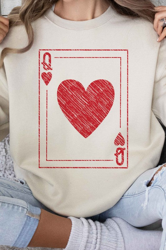 Alphia Queen Of Hearts Graphic Sweatshirt