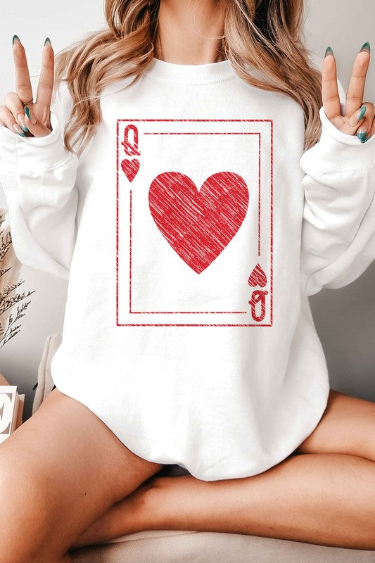 Alphia Queen Of Hearts Graphic Sweatshirt